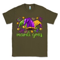 Army Green Mardi Gras with jester hat Classic Tee - HowdyJamesFarm