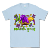 Dusty Blue Mardi Gras with jester hat Classic Tee - HowdyJamesFarm