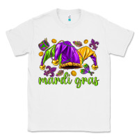 White Mardi Gras with jester hat Classic Tee - HowdyJamesFarm