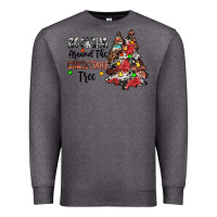 Charcoal Heather rocking around the christmas tree Premium Sweatshirt - JahusDesignShop