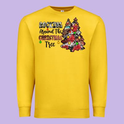 Rocking Around The Christmas Tree Premium Sweatshirt Designed By Jahusdesignshop