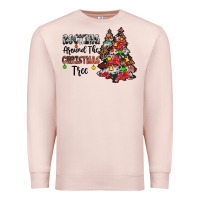 Pale Pink rocking around the christmas tree Premium Sweatshirt - JahusDesignShop