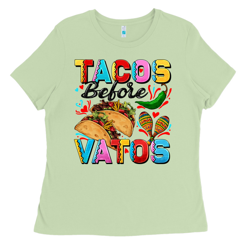 Tacos Before Vatos Valentine's Day Ladies Tee by FaDigitalArtStudio | Teevron