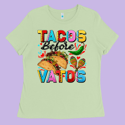Tacos Before Vatos Valentine's Day Ladies Tee Designed By Fadigitalartstudio