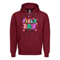 Burgundy field day let the games begin Zipper Hoodie - JahusDesignShop