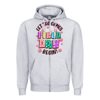 Heather Grey field day let the games begin Zipper Hoodie - JahusDesignShop