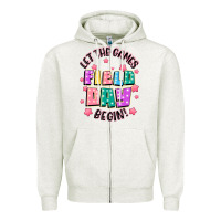 Oatmeal Heather field day let the games begin Zipper Hoodie - JahusDesignShop