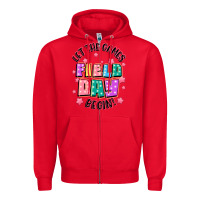 Red field day let the games begin Zipper Hoodie - JahusDesignShop