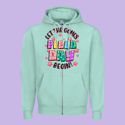 Field Day Let The Games Begin Zipper Hoodie Designed By Jahusdesignshop