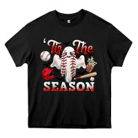 Black tis the season baseball halloween Heavy Core Tee - CowGirlArtShop