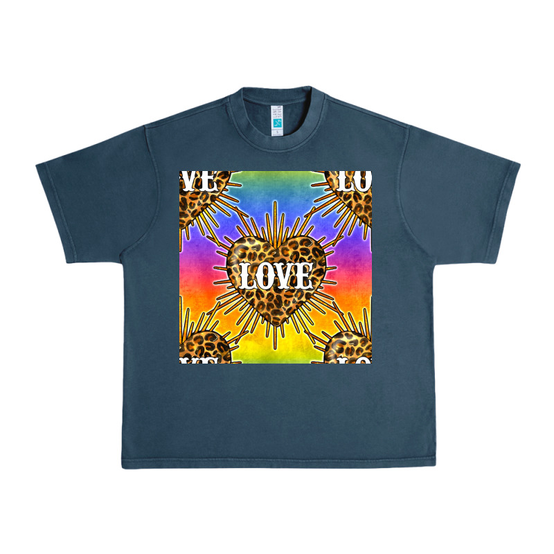Pride Lgbtq Leopard Love Heart Seamless Pattern Urban Heavy Tee by BundleAndBundleShop | Teevron