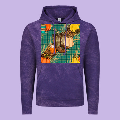 Fall Boot Seamless Pattern Vintage Hoodie Designed By Bundleandbundleshop