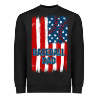 Black baseball dad american flag Heavyweight Sweatshirt - JahusDesignShop