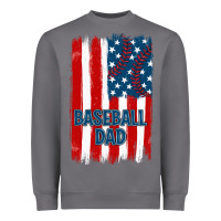 Baseball Dad American Flag Heavyweight Sweatshirt | Teevron