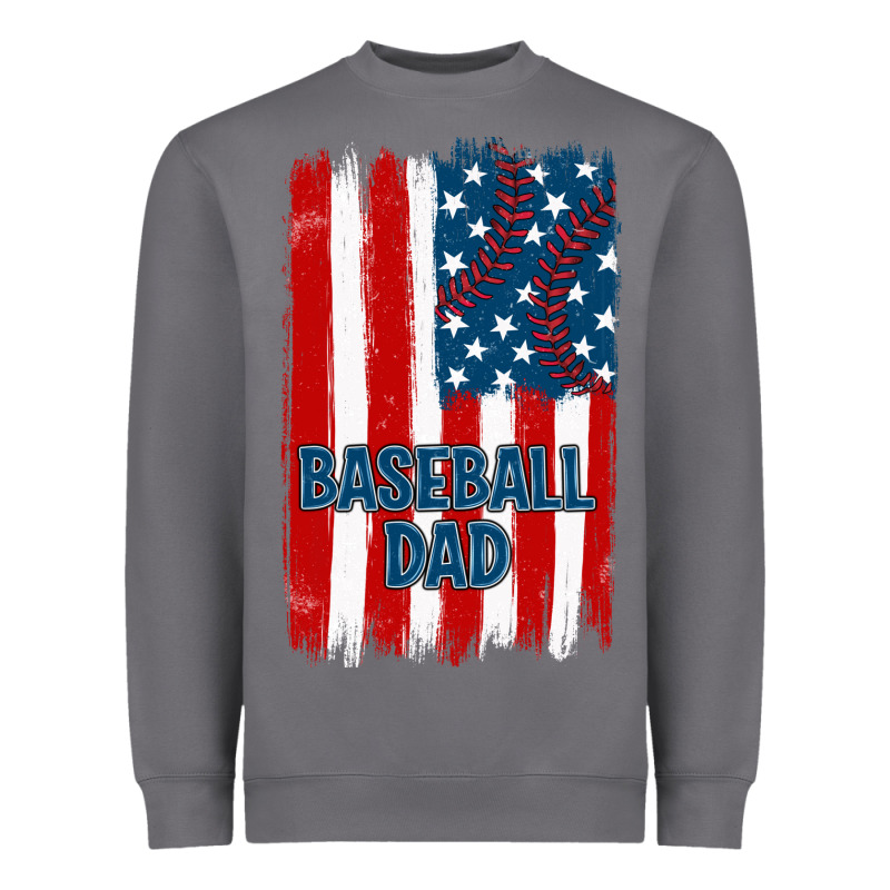 Baseball Dad American Flag Heavyweight Sweatshirt by JahusDesignShop | Teevron