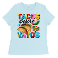 Baby Blue Tacos before Vatos Valentine's Day Ladies Tee - FaDigitalArtStudio
