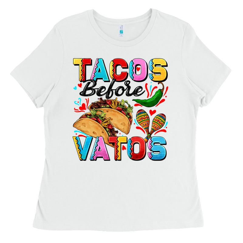 Tacos Before Vatos Valentine's Day Ladies Tee by FaDigitalArtStudio | Teevron