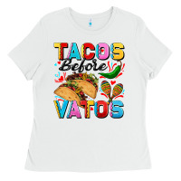 White Tacos before Vatos Valentine's Day Ladies Tee - FaDigitalArtStudio