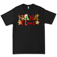 Black Nana Claus Christmas Lights And Gifts mother's day Premium Tee - HowdyJamesFarm