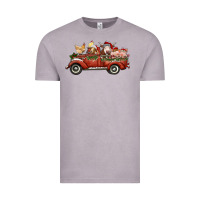 Vintage Zinc christmas truck with farm animals Vintage Tee - RanaPortraitStore