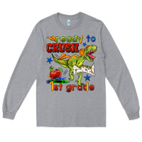 Heather Grey ready to crush 1st grade Long Sleeve Tee - BundleAndBundleShop