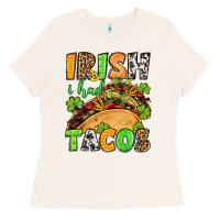Bone St. Patrick's Irish i had tacos Ladies Tee - OliviaCreatesArt