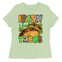 Matcha St. Patrick's Irish i had tacos Ladies Tee - OliviaCreatesArt
