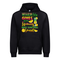 Black when life gives you lemons make something Urban Hoodie - RanaPortraitStore