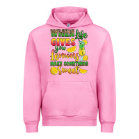 Fuchsia Pink when life gives you lemons make something Urban Hoodie - RanaPortraitStore