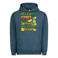 Pigment Midnight Navy when life gives you lemons make something Urban Hoodie - RanaPortraitStore