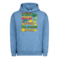 Pigment Pebble Blue when life gives you lemons make something Urban Hoodie - RanaPortraitStore