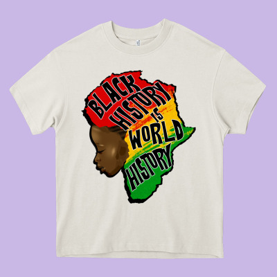 Black History Is World History Heavy Core Tee Designed By Cowgirlartshop