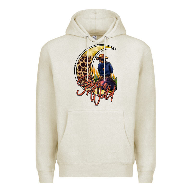 Stay Wild Moon Cowgirl Premium Hoodie by RacoonDesign | Teevron