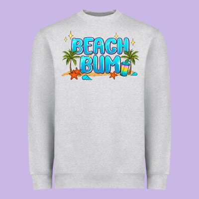 Beach Bum Heavyweight Sweatshirt Designed By Jahusdesignshop