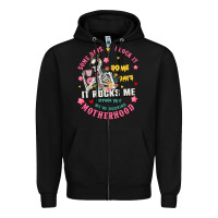 Black funny motherhood Zipper Hoodie - JahusDesignShop