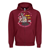 Burgundy funny motherhood Zipper Hoodie - JahusDesignShop