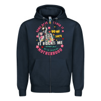 Navy funny motherhood Zipper Hoodie - JahusDesignShop