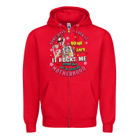 Red funny motherhood Zipper Hoodie - JahusDesignShop