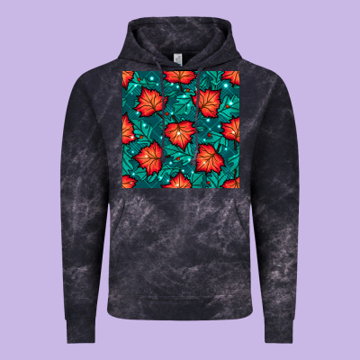 Fall Leaves Seamless Pattern Vintage Hoodie Designed By Bundleandbundleshop