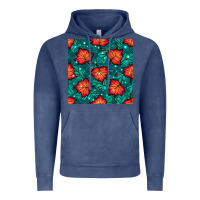 Vintage Denim fall leaves seamless pattern Vintage Hoodie - BundleAndBundleShop