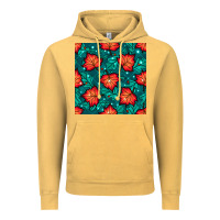 Vintage Mustard fall leaves seamless pattern Vintage Hoodie - BundleAndBundleShop