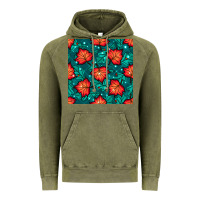 Vintage Olive fall leaves seamless pattern Vintage Hoodie - BundleAndBundleShop