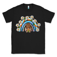 Black Easter Bunny with carrot rainbow Easter Day Classic Tee - HowdyJamesFarm