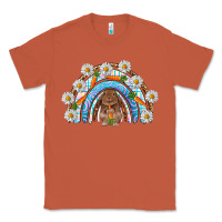 Copper Easter Bunny with carrot rainbow Easter Day Classic Tee - HowdyJamesFarm