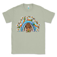 Matcha Easter Bunny with carrot rainbow Easter Day Classic Tee - HowdyJamesFarm