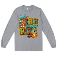 Heather Grey Just Here For The Pie Long Sleeve Tee - FaDigitalArtStudio