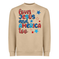 Mushroom love jesus and america too Heavyweight Sweatshirt - JahusDesignShop
