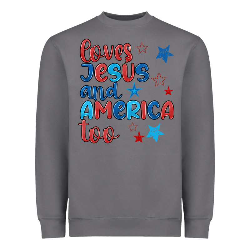 Love Jesus And America Too Heavyweight Sweatshirt by JahusDesignShop | Teevron