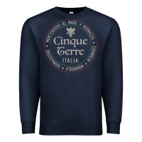 Navy cinque terre italia gift for italian mediterranean travelers t shirt Premium Sweatshirt - baoMotion