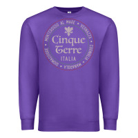 Purple cinque terre italia gift for italian mediterranean travelers t shirt Premium Sweatshirt - baoMotion